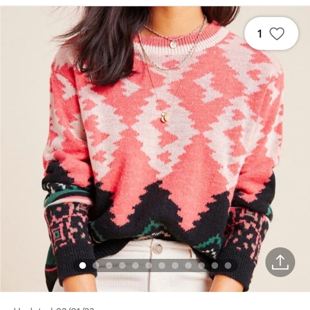 Anthropologie also Martin’s Nieves geometric sweater